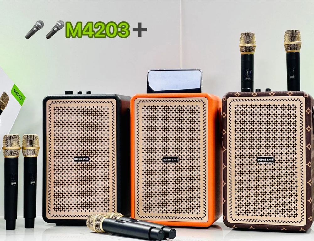 Беспроводная колонка-караоке Booms Bass M4203+ Stereo