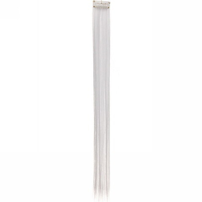 Прядь для волос на заколке «Прекрасные локоны» 50*3 см, белый