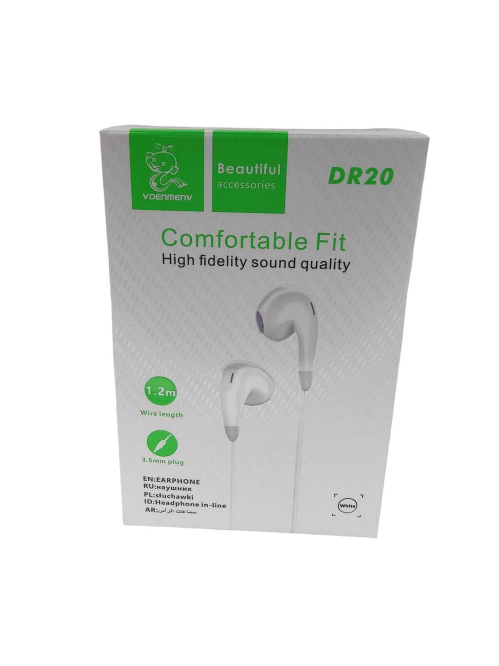 Наушники с микрофоном DENMEN DR20 (белый)
