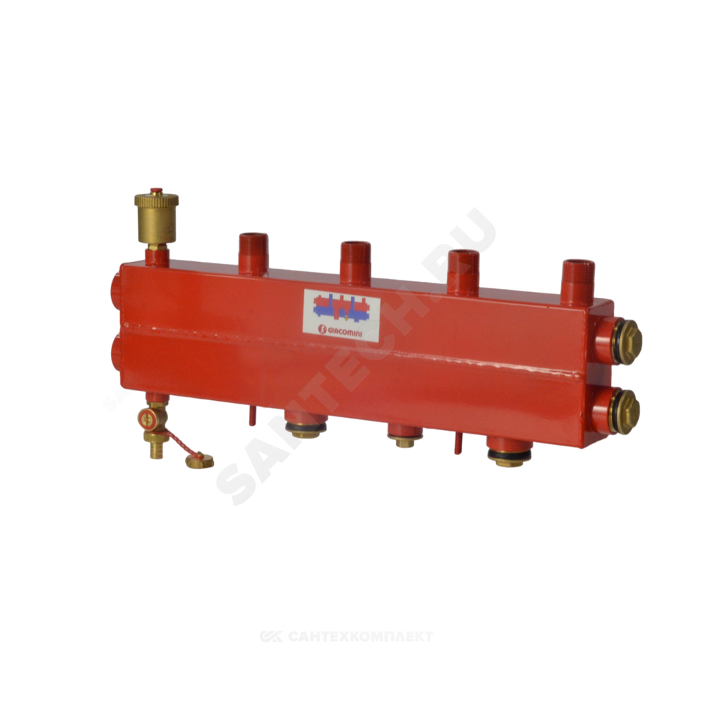 Коллектор котельной сталь 1 1/4" ВР на 3 контура 1" НР R586SEP Giacomini R586SEY03