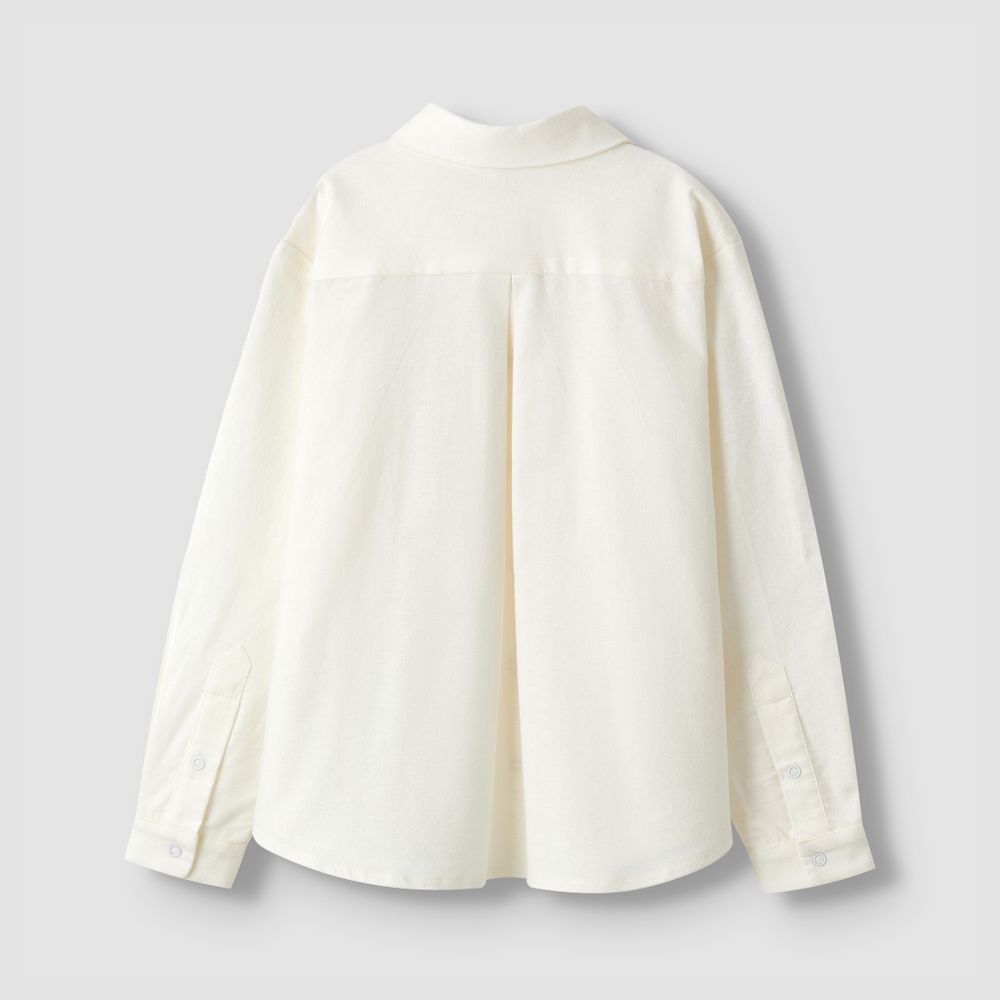 Рубашка из фланели сливочного цвета