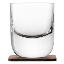 Набор стаканов с деревянными подставками renfrew whisky, 270 мл, 2 шт.