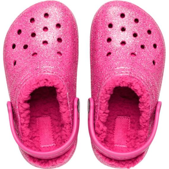 Crocs Classic Lined Glitter Clog 'Pink'