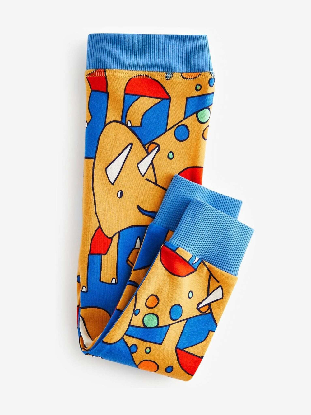 Пижама для мальчика Next 665-634, 3 шт., Синий, Молочный, Желтый