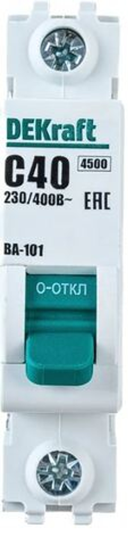 Автоматический выключатель DEKraft ВА101-1P-040A-C 11058DEK