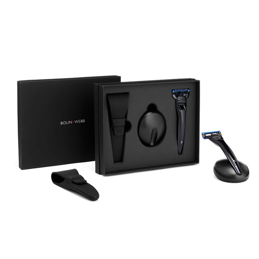 Набор Bolin Webb X1 с бритвой X1 черный (BW-X1-SET-TRIP-BLK)