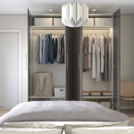 Платяной шкаф - IKEA PAX/MERÅKER, 200x60x236, белый /темно-серый ПАКС ИКЕА