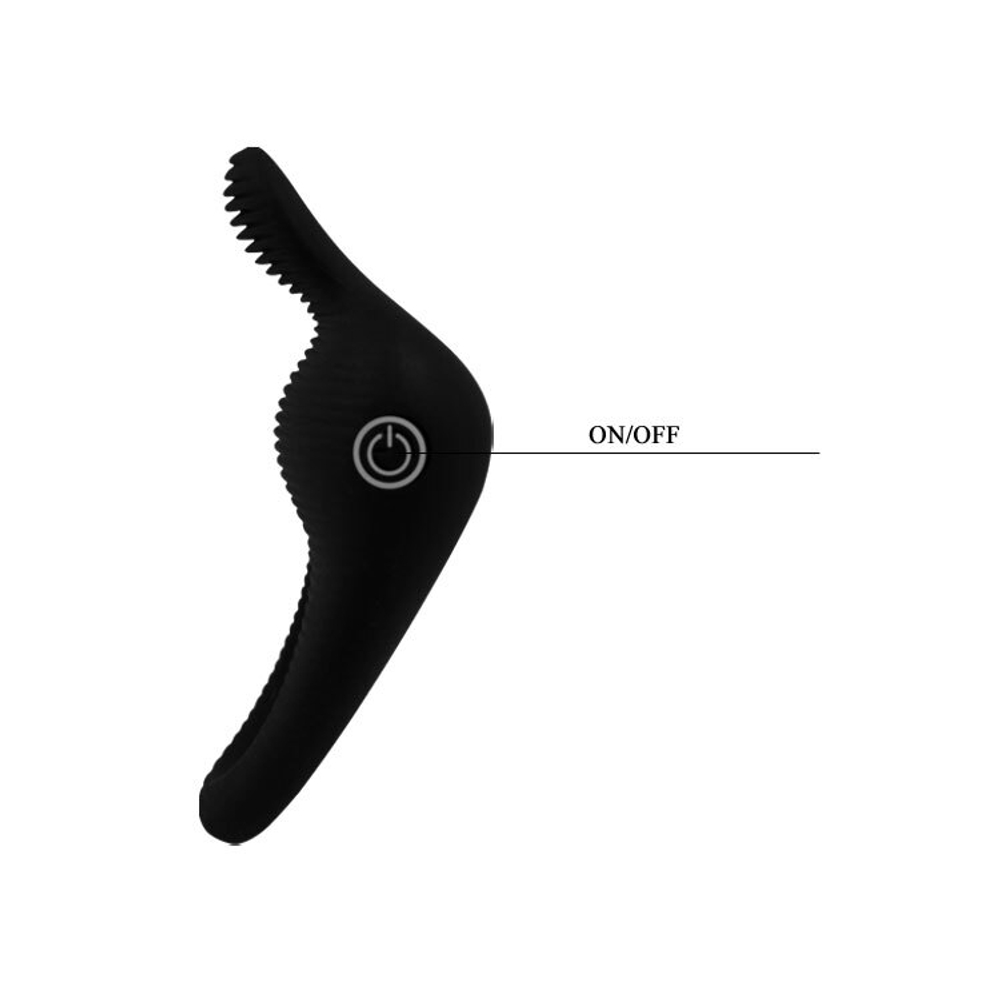 Чёрное эрекционное виброкольцо Thimble (Цвет: черный)