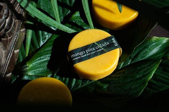 Кондиционер-скраб для тела твёрдый ELSKA "MANGO PINA COLLADA", 60 г