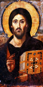 Икона под старину А5. Дерево, холст (иконы Спасителя и Богородицы)