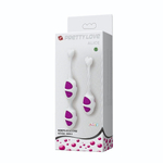 Фиолетовые вагинальные шарики из силикона: 2+1 (Цвет: фиолетовый)