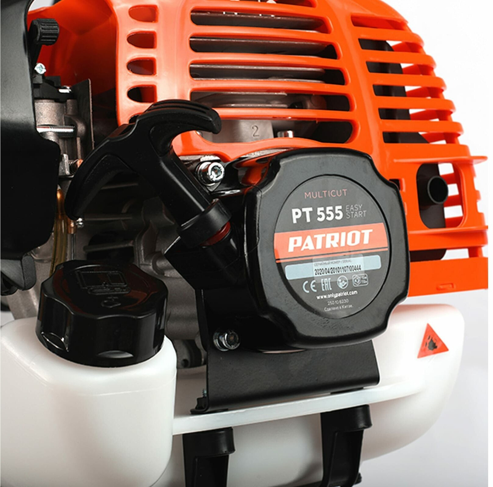 Мотокоса бенз PATRIOT PT 555 (1+1), 52сс, 3.0л.с, жест. вал, U-рук, катушка Comfort+3Т(250106230)