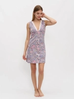 Ночная сорочка вискоза без рукавов с кружевом