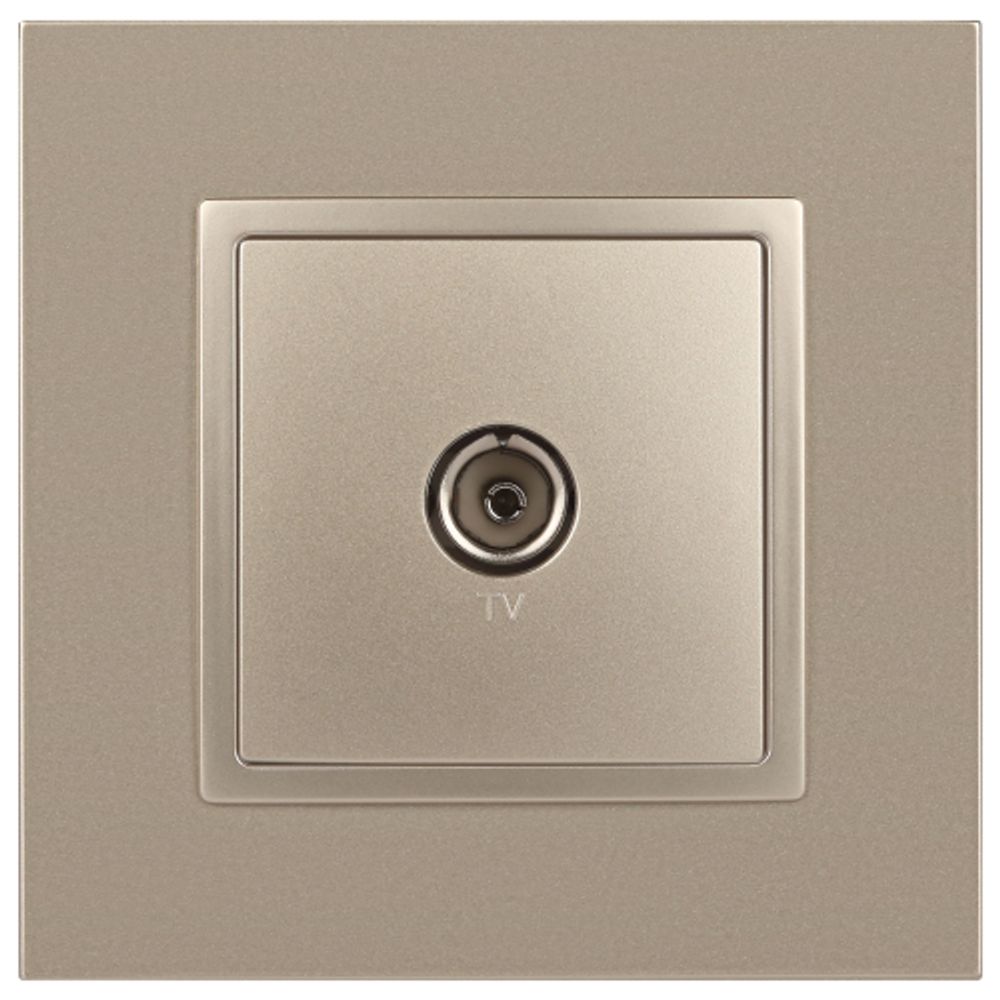Розетка ЭРА Elegance 14-3101-04 TV одиночная IP20 шампань | Эра Elegance
