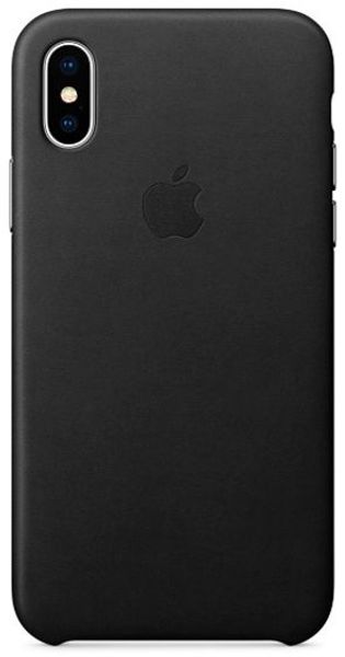 Клип-кейс Apple Leather Case для iPhone X (черный)