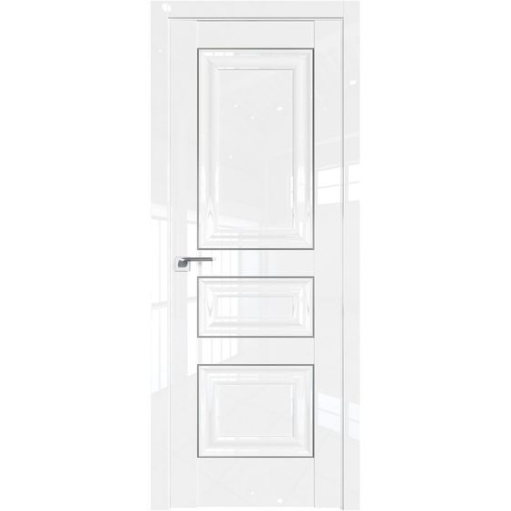 Межкомнатная дверь глянцевая Profil Doors 25L белый люкс глухая