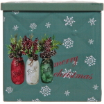 Банка жестяная 9*9*9см «Три Снеговика»