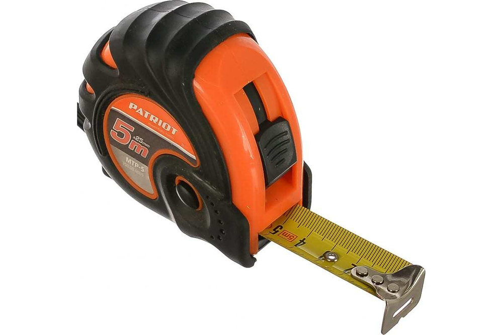 Рулетка, ударопрочный корпус, обрезиненная, 5м PATRIOT MTP-5 350005005