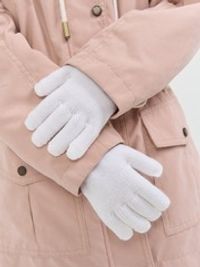 Перчатки вязаные "Молоко"