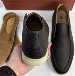 Лоферы Loro Piana с меховой стелькой
