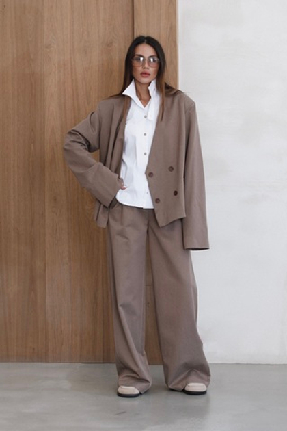 Брюки палаццо (бежевый)