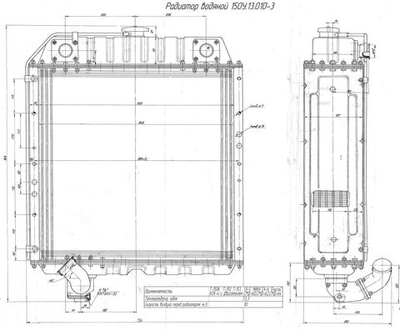 Радиатор 150-1301010-3 (ан. 150у.13.010-3) водяной, медный 5-ти рядный Т-150/Нива Композит Групп