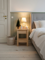 Прикроватная тумба из сосны Ральф с ящиком, 33х33х44 см, табурет деревянный, в натуральной отделке