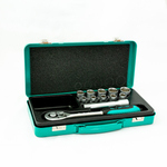 Набор торцевых головок, 1/2, головки 10 - 24 мм, с трещоточным ключом, 12 предметов Stels