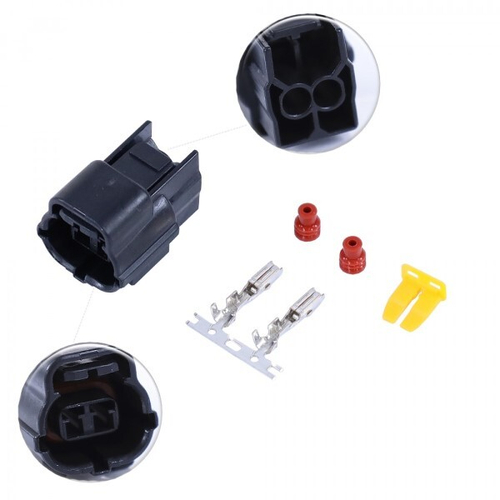 Разъем 1743522 2-х контактный указателей повторителей поворотов, ПТФ Datsun, Lada Granta, Largus, Vesta Chevrolet Lacet (VOLTON)