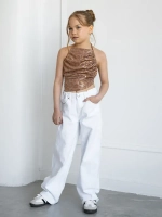 Летний топ для девочки на завязках