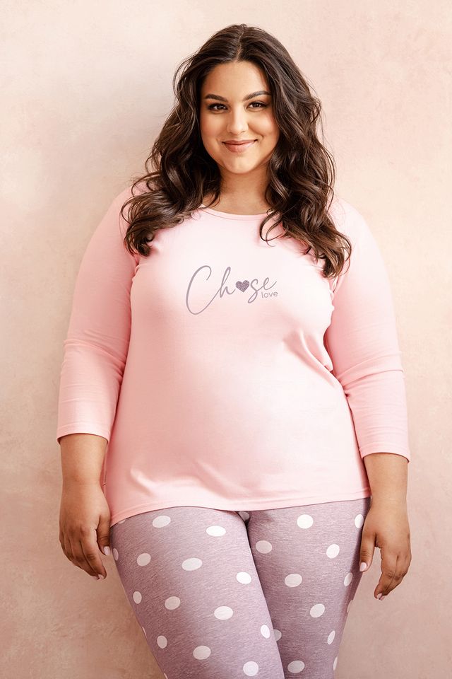 Пижама plus size в "горошек" 25W Libby