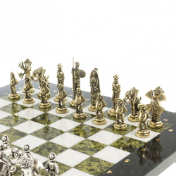 Шахматы "Дон Кихот" доска 36х36 см мрамор змеевик G 122879