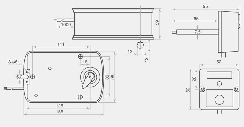 Электропривод UCP UB-230-10T для противопожарных клапанов с возвратной пружиной