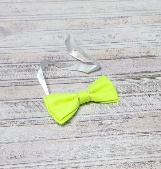 Галстук бабочка классика, лайм матовый