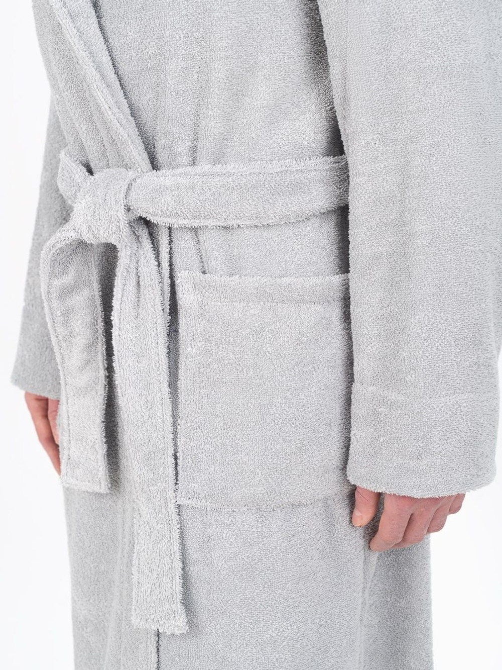 Халат махровый 48-50 светло-серый