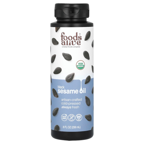 Foods Alive, Органическое масло черного кунжута, 236 мл (8 жидк. Унций)