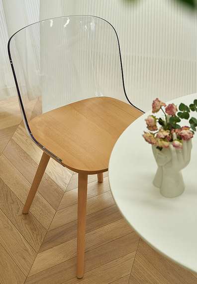 Стул Bjorg с прозрачной спинкой | Купить в Hallberg.ru