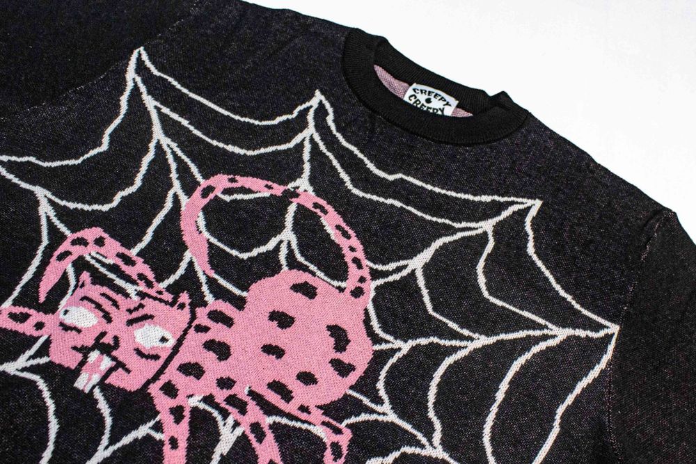 Свитер Creepy Clothing Паук черный