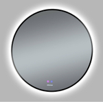Зеркало Grossman Cosmo-норма Black 70 1970702 с подсветкой Черное с сенсорным выключателем и подогревом