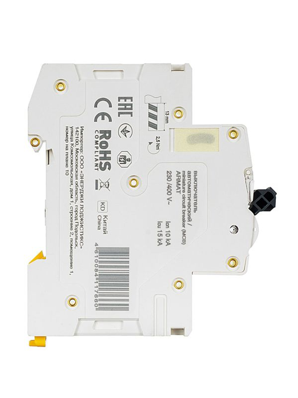 Выключатель автоматический модульный 1п C 6А M10N ARMAT IEK AR-M10N-1-C006