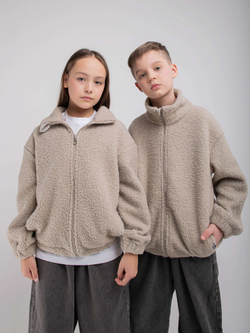 Куртка флисовая тедди "Бежевый"