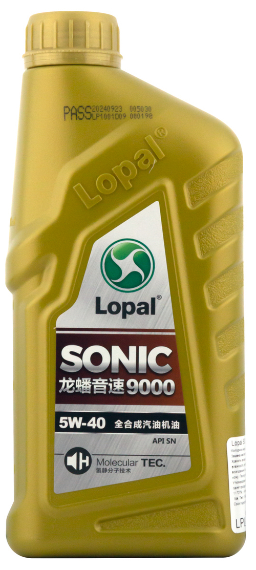 Масло LOPAL SONIC 9000 5W40 SN (1л) синтетика