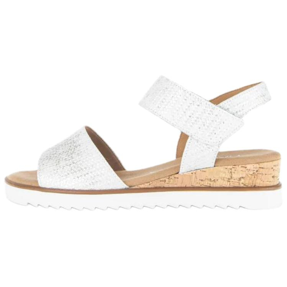 Gabor Leather One Strap Sandals 4.5cm Women"s White
