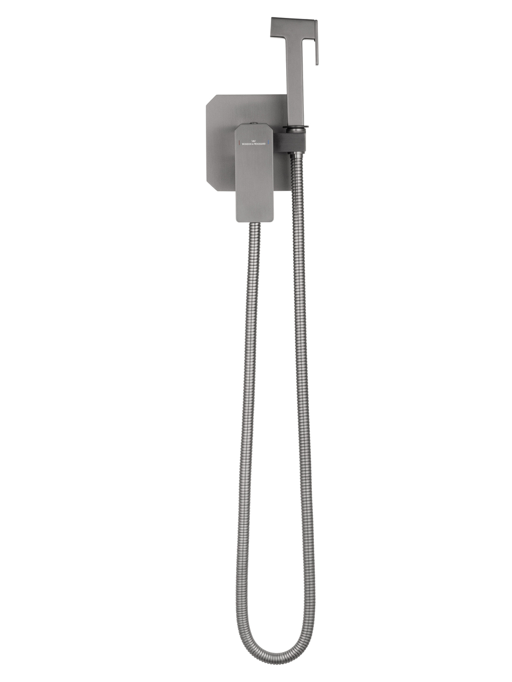 Смеситель с гигиеническим душем встраиваемый WONZON & WOGHAND DIAMOND, Темный графит (WW-88829011-BGM)