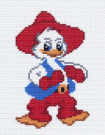 "Утенок в шляпе"-0936 канва с рисунком