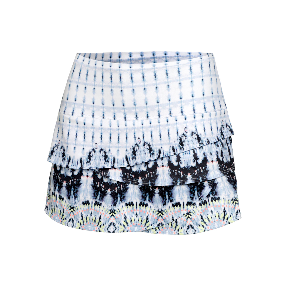 Женская теннисная юбка Lucky in Love Tye Dye Groove Skirt Women - White, Blue