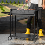 Мангал сварной на колесах, 662 х 390 х 152/805 мм, сталь 2 мм, кочерга в комплекте, Camping Palisad