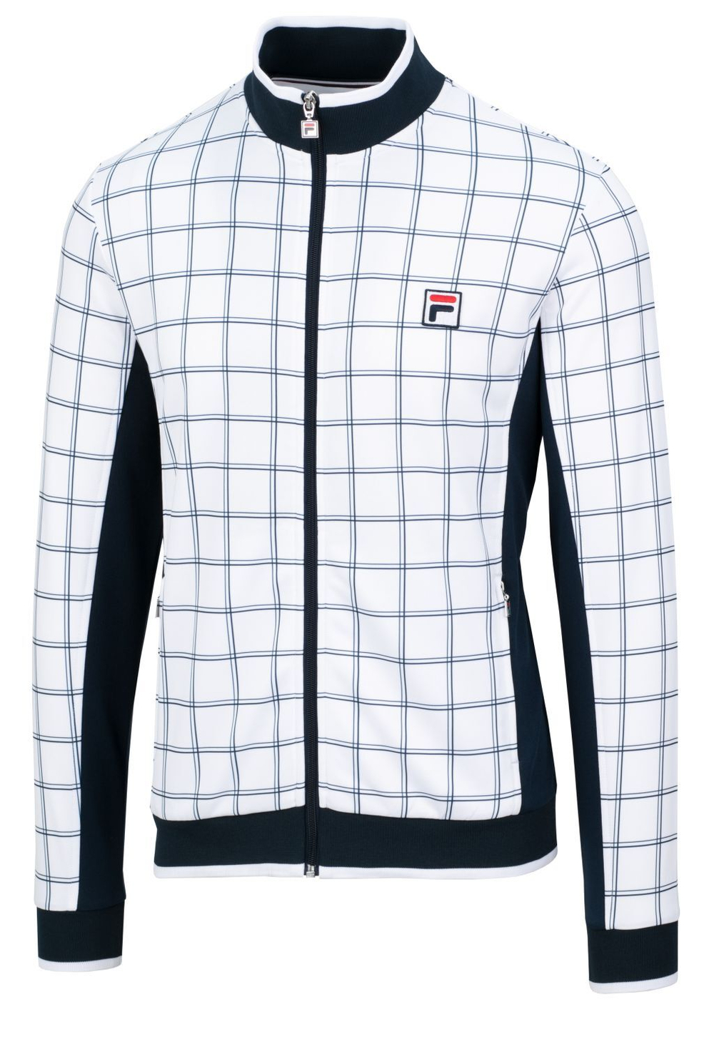 Мужская теннисная кофта Fila Jacket Frederic M - white/peacoat blue