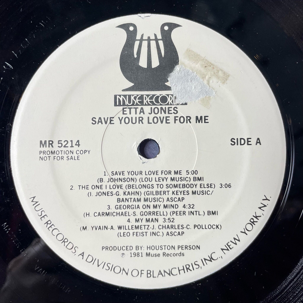 Винтажная виниловая пластинка LP Etta Jones Save Your Love For Me (USA 1981)