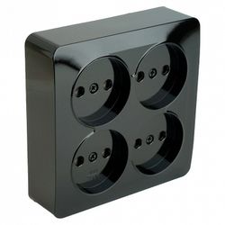 Розетка четверная без заземления Stekker София 49321